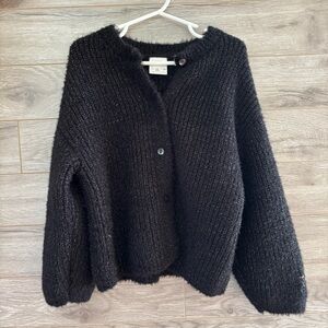 Zara Black Shimmery Cardigan, Kids Size 4-5Y